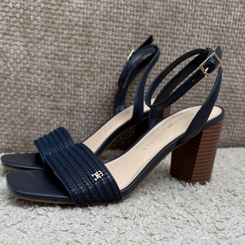 Tommy Hilfiger Navy Women's Heels - Picture 3 of 6